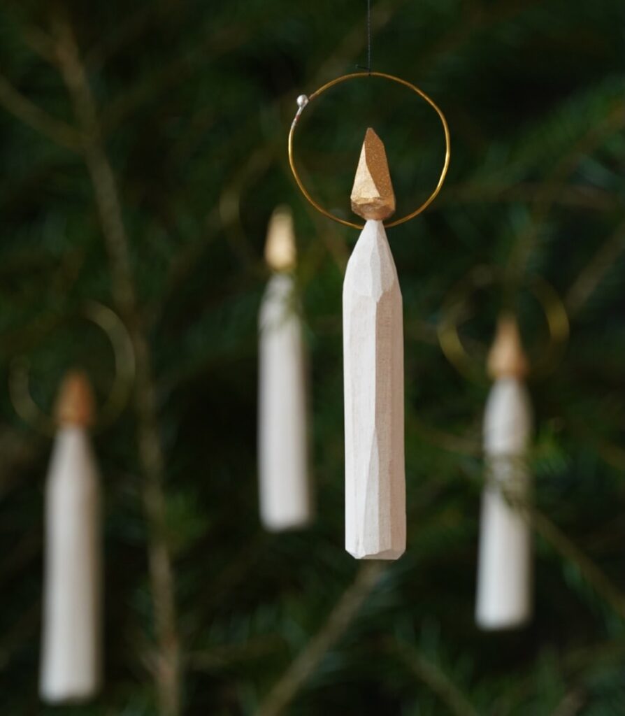 Minimalist Wooden Angel Christmas Ornament