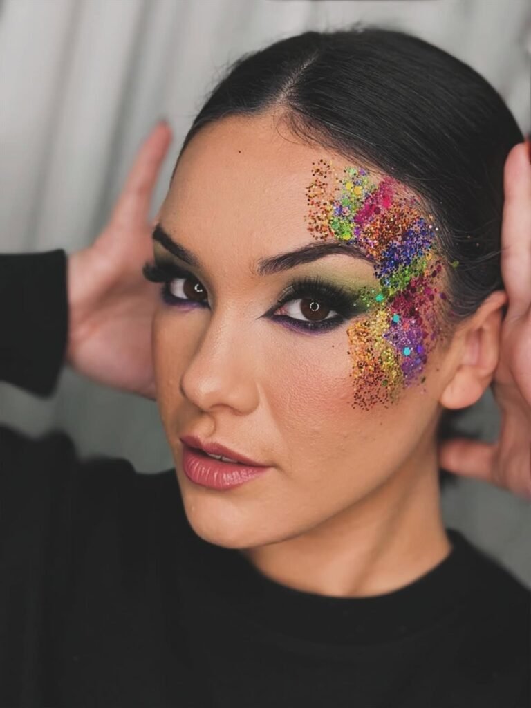 Festive Glitter Makeup 