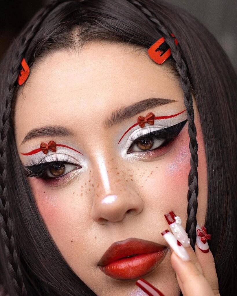 Festive Bow Makeup 