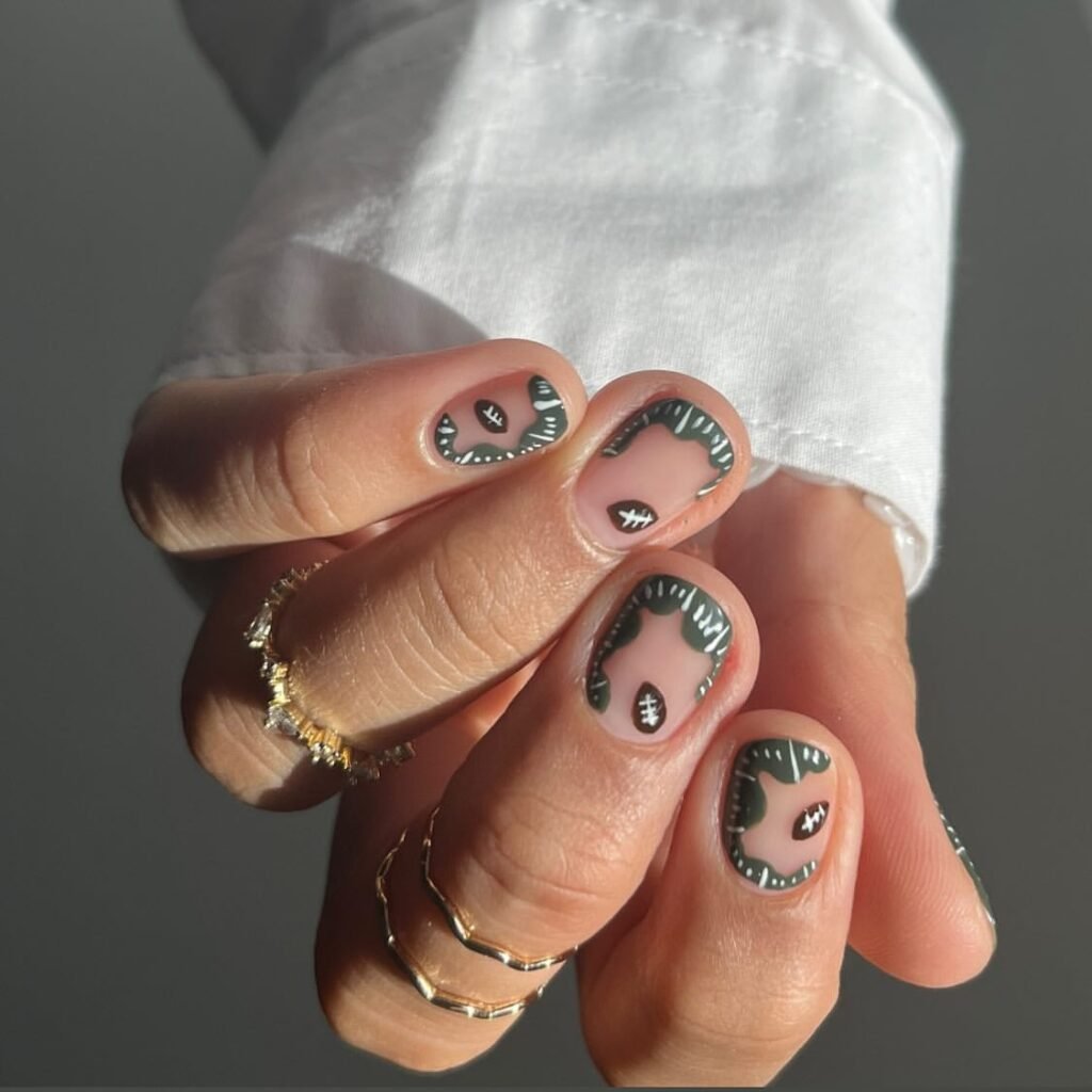 Cute Football Blob Nails 