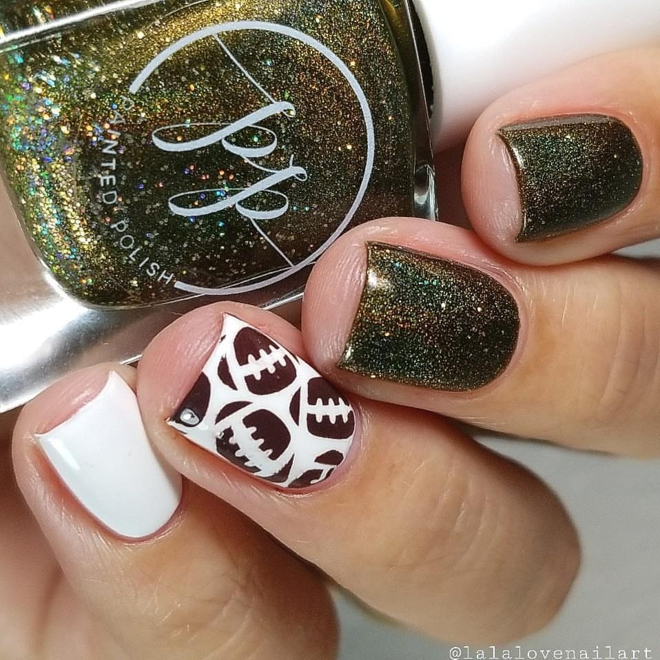 Eagles Super Bowl Nail Art 