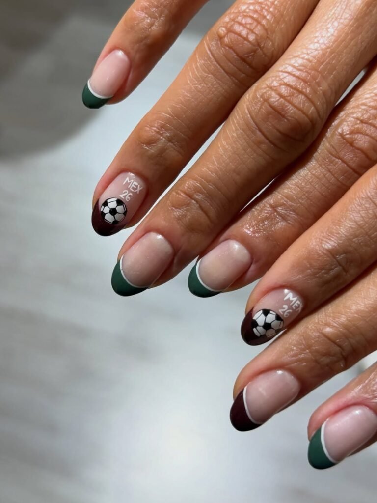 Minimal Football French Tips 