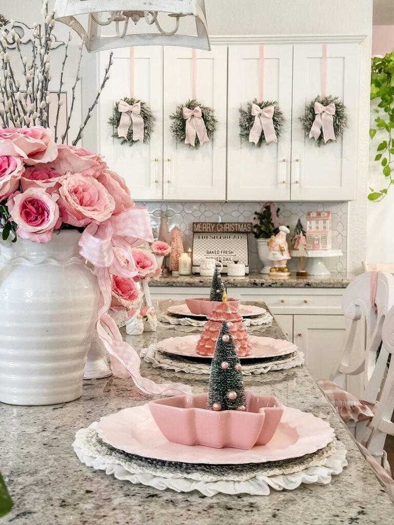 Pink Christmas Kitchen