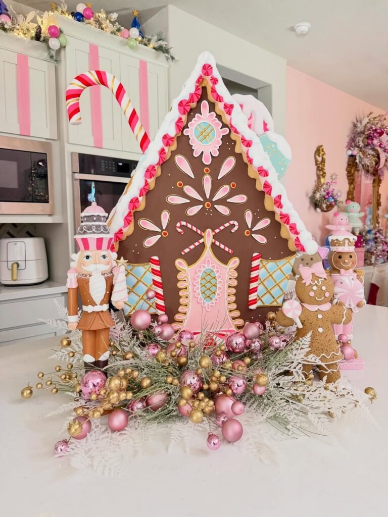 Maximalist Christmas Gingerbread Display