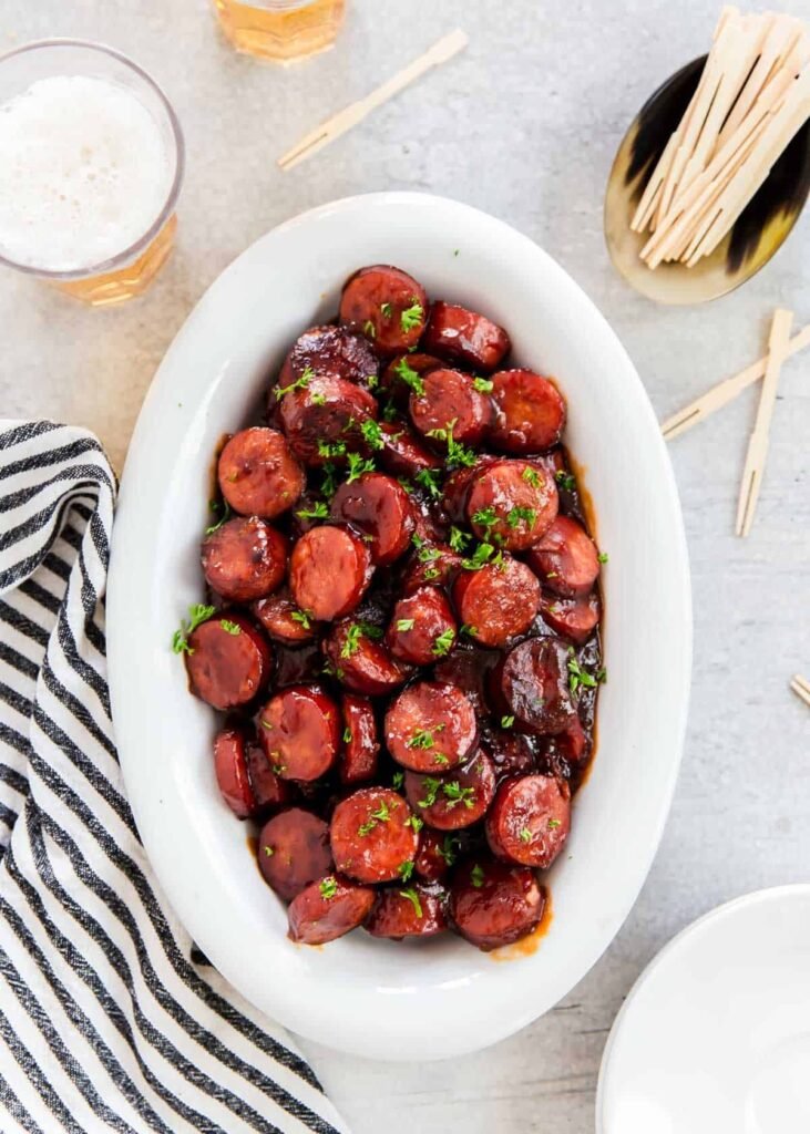 Smoked Sausage Bites with BBQ Sauce