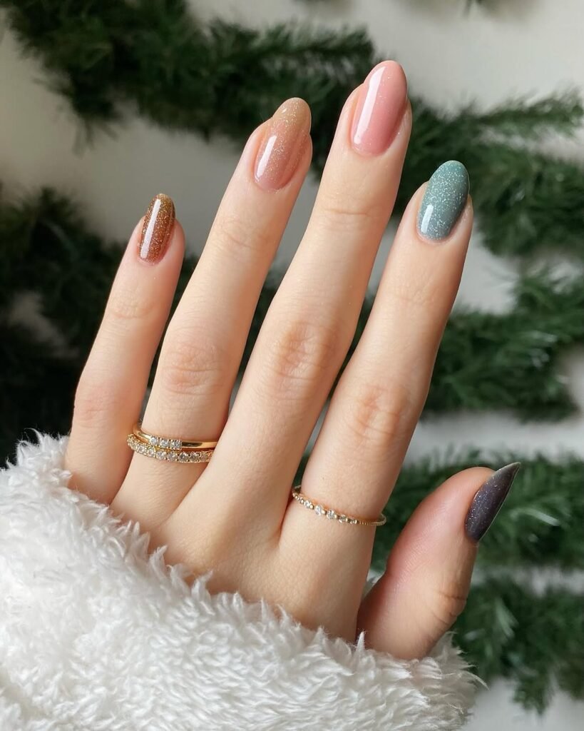Basic but Shimmery Nails
